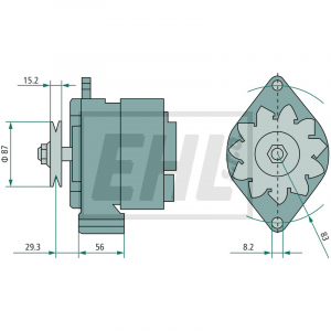 Generátor 14 V / 33 A